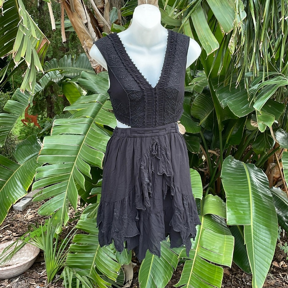 Free people asymmetric handkerchief him cut out dress